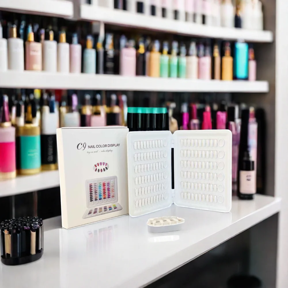 Nail Supplies Display Chart Book 120 Pcs False Tips Nail Swatch Book