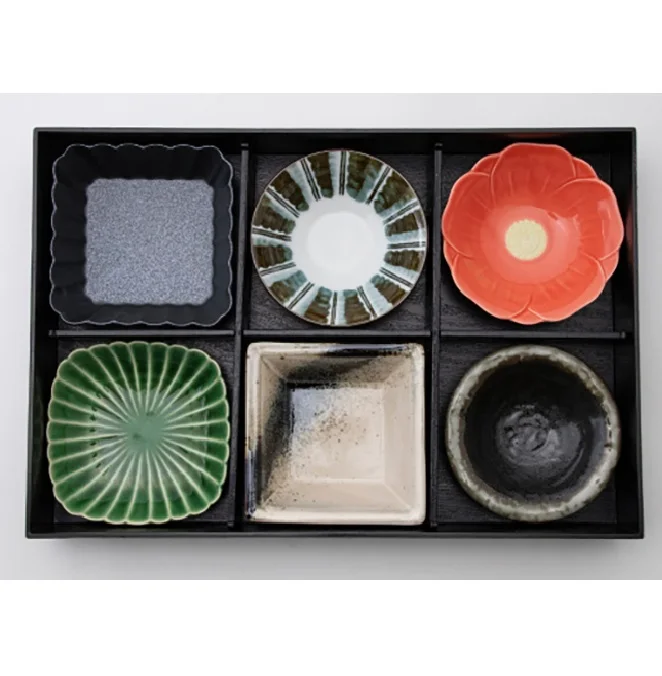 Оптовая продажа портативная бамбуковая керамическая посуда Детская коробка для ланча