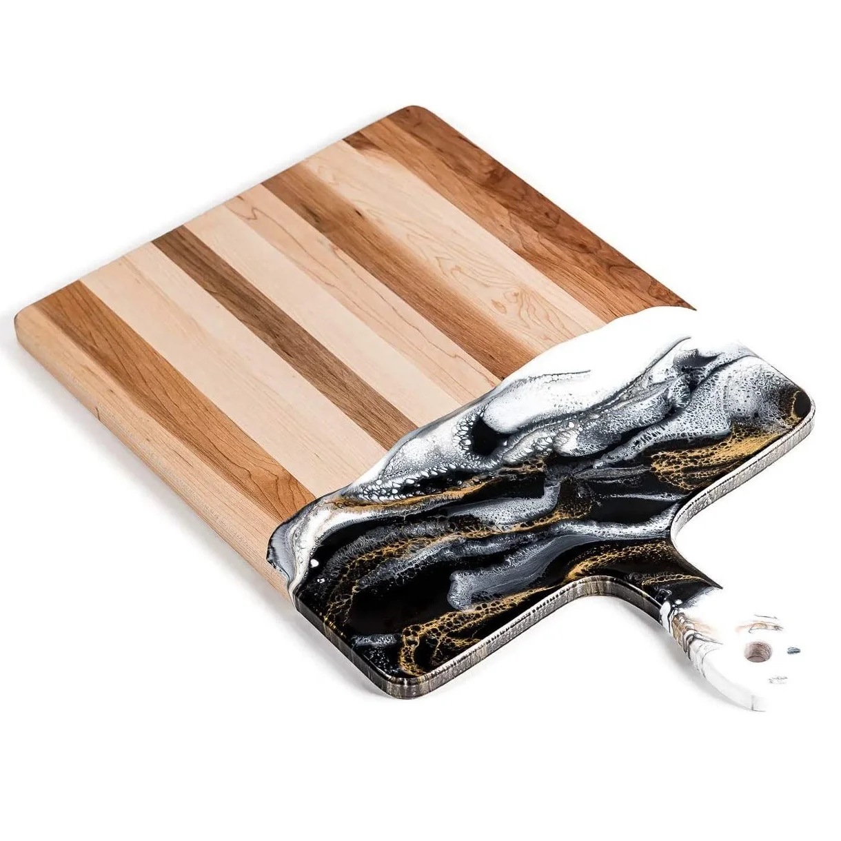 New Arrival 2025 Wood Meat Chopping Block Board Knife Personalized Set Epoxy Resin Cheese Chopping Cutting Board by ZAMZAM IMPEX