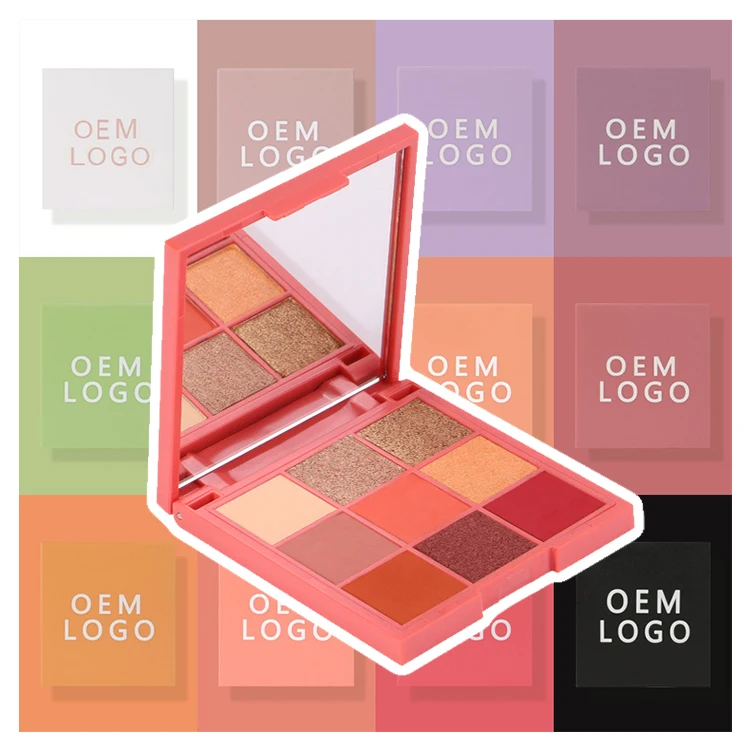 Custom Macaron 9 Colors Eyeshadow Palette Private Label high quality eye shadow disk multi color powder