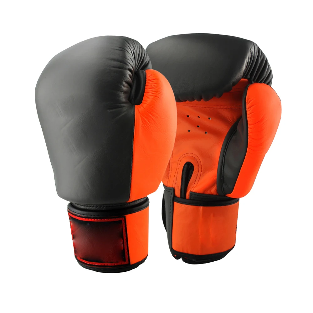 Custom Logo Wholesale Leather Manufacturer Training Cowhide Boxing Gloves with high quality