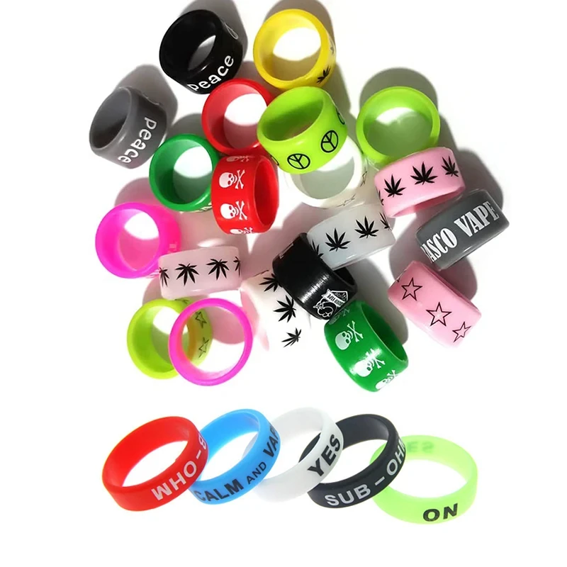 Small Silicone Bands Tennis Racket Anti Slip Rubber Rings Grip Bands Protection Racquet Badminton Custom Color Wholesale