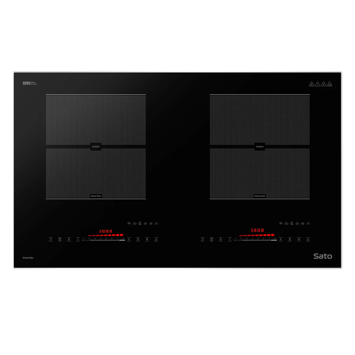 Sato OEM/ODM  SIH286 N2 Smart Induction Cooker Double Burner Multifunction Inverter ELectric Stove Double Induction Cooker