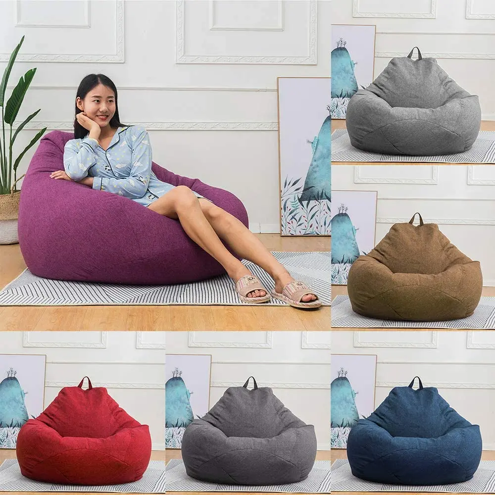 Bean Bag Chair Cover Only Without Filling - Extra Large, Stuffed Animal Storage&Memory Foam
