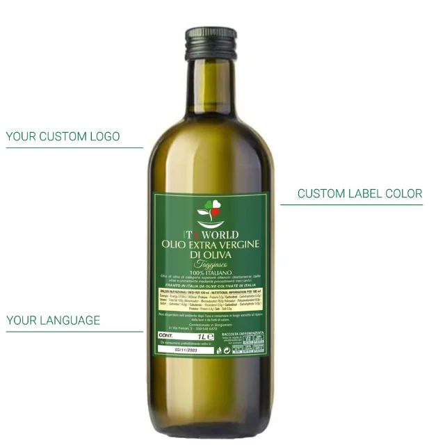 Premium Quality Extra Virgin Olive Oil Made in Italy Monocultivar Taggiasca Olive Itaworld For Restaurant
