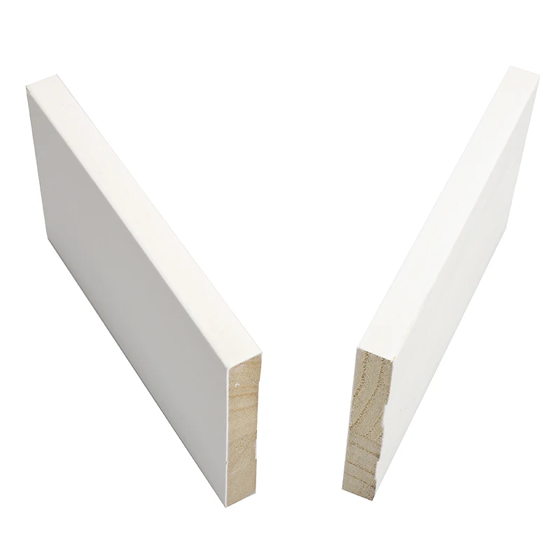 Factory Sales White Primed Finger Joint LVL Wood Flat Door Jamb a Single Lock Mdf Moulding for the Home Decoration