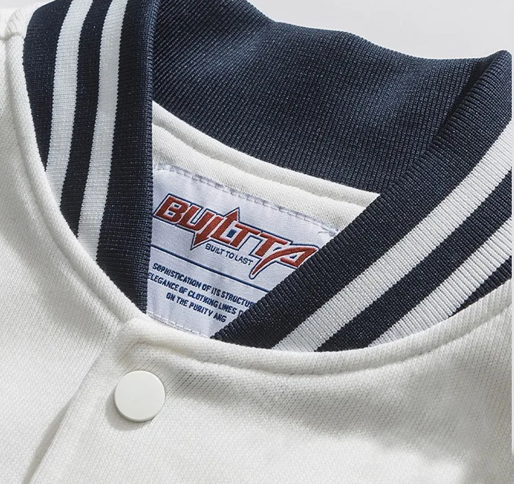 Бейсбольная куртка унисекс в американском стиле для колледжа оптовая продажа дизайнерская повседневная кожаная ветровка окрашенная ткань