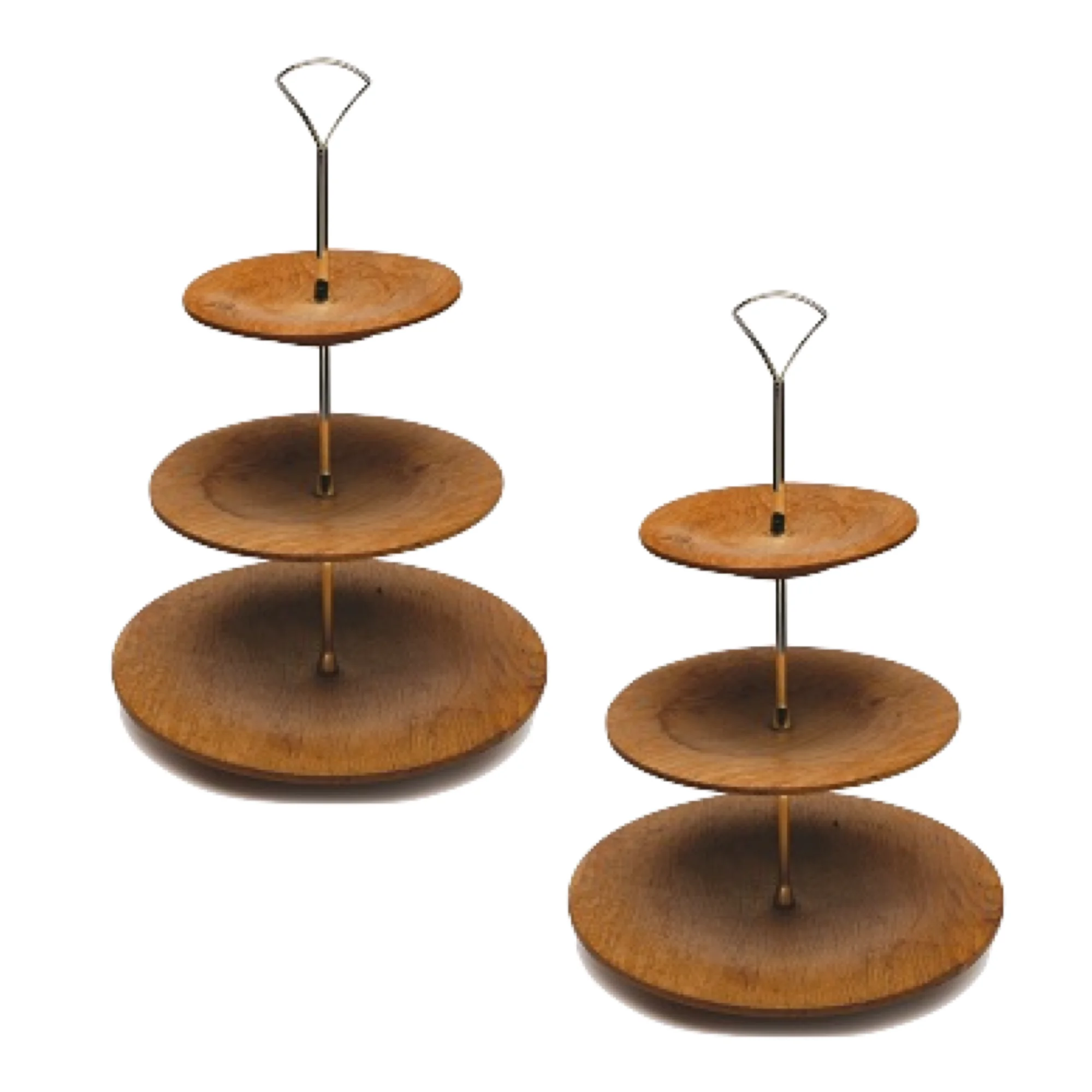 Foreign Design Metal Handmade Set of 2 Cake Stand 3 Tier Customized Shape Regular Size High Quality Available