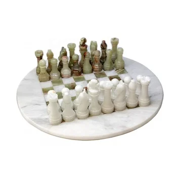 New Style Top Seller Onyx Marble Chess Sets for Playing & Natural Stone Hand Made