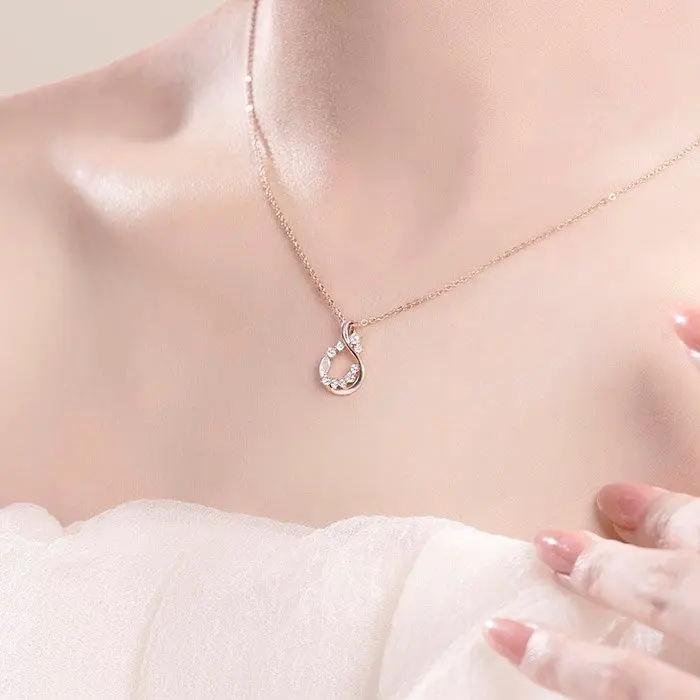 Trendy Design Pendant Chain Necklace Jewelry 14k Gold Jewelry Wholesale With Cz Stone for Women Vietnam Manufacturer DCPTB313