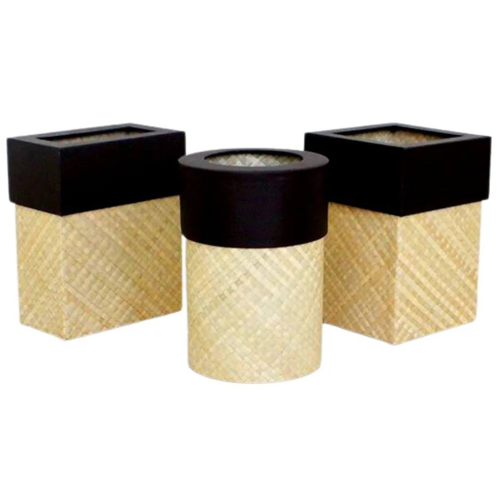 Amazon Best Selling New Design Round Square Bamboo Trash Can With Lid Low MOQ Ready To Ship Made In Viet Nam