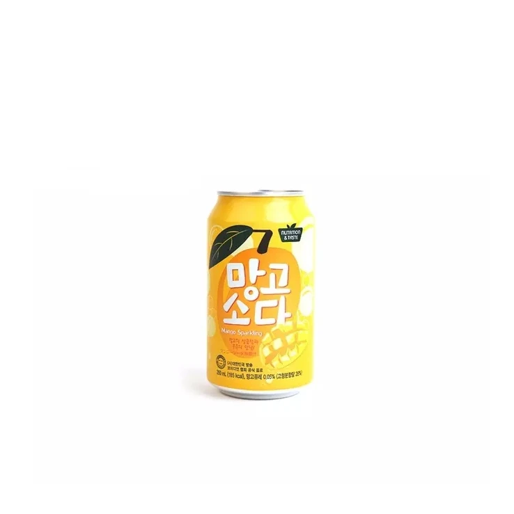 Soda Sparkling Water 350ML Sparkling Mango Fruit Flavor Soft Drink Mineral Water Canned High Quality