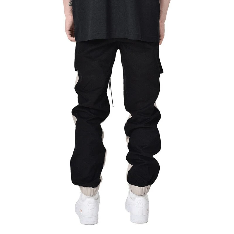 Custom utility cargo trousers wholesale mens stacked pants jogging pants sweatpants 100%cotton safety trouser