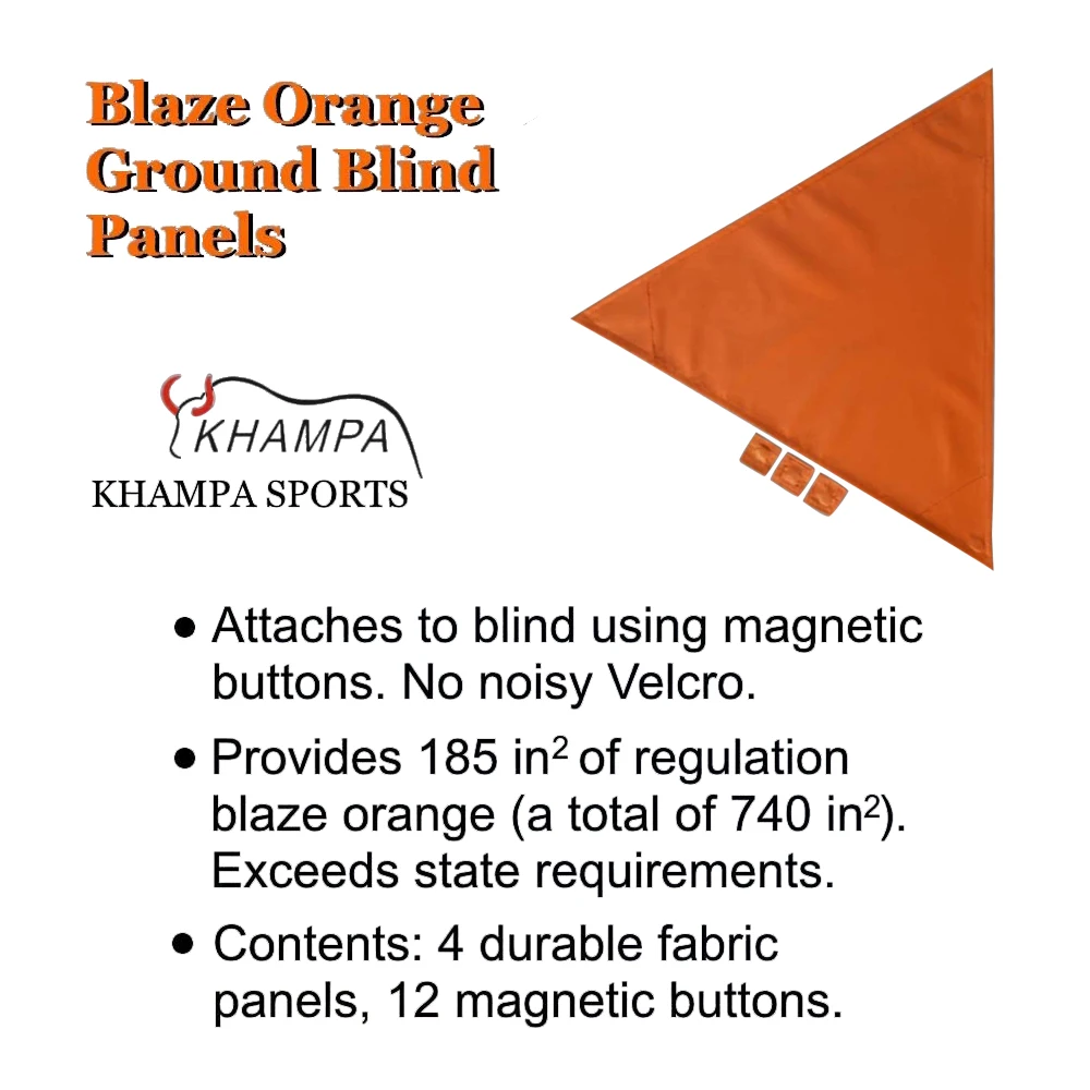 KHAMPA Blaze Orange OEM Safety Blaze Hunting Safety Magnetic with Carrying Bag Portable & Foldable Tent Markers