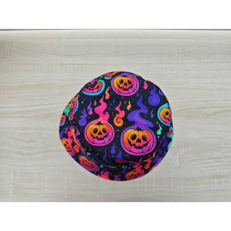 Halloween pumpkin Logo Hot Selling Plain Bucket Hat Wholesale 100 Percent Polyester Adult Kids