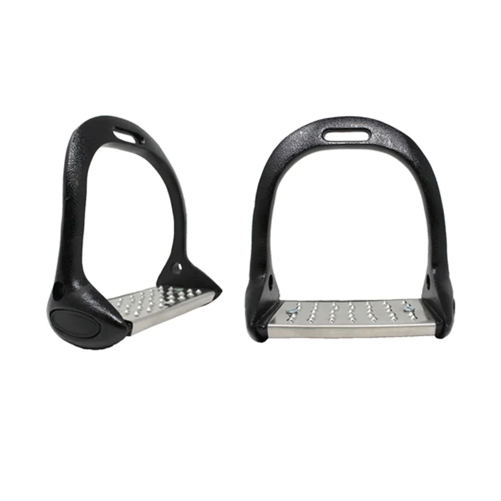 High Quality Equestrian Shiny Blue Color Spanish Stirrups English Stirrups Horse Back Riding Safety Stirrups