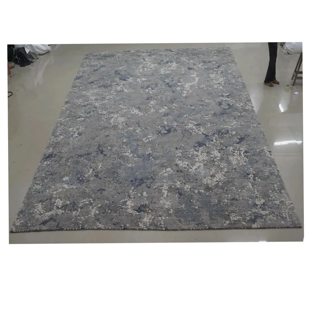 Wholesale Modern Turkish Muslim Shaggy Carpet Rug Moroccan Hand Knotted Silk Floor Area Rugs for Door Living Room
