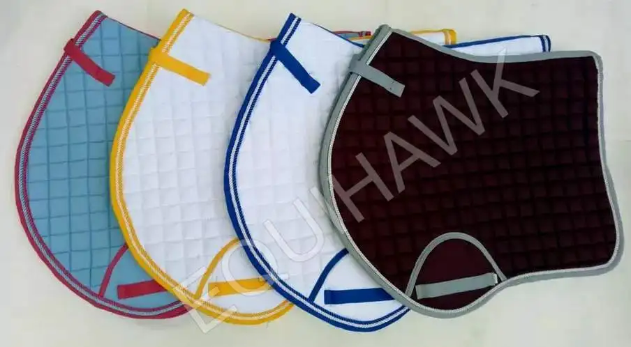 PREMIUM SPARKLE FABRIC SADDLE PAD WITH COTTON OR WAFFLE LINING  CUSTOM DESIGN SPARKLE FABRIC SADDLE PAD