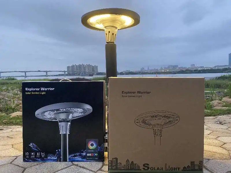 led solar lights + RBG solar led Garden Light with intelligent light control +Remote control + music rhythm