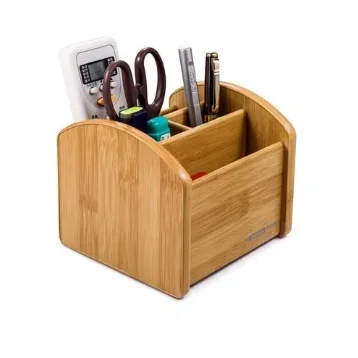 School Decoration Wooden Office Desk Organizer Multi-Functional Stationary Storage At Cheap Price