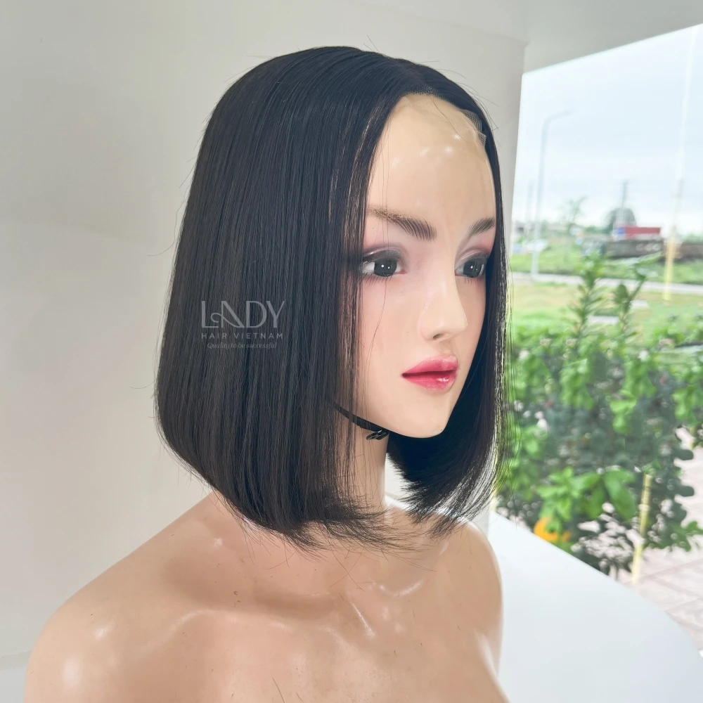 Wholesale Bob Human Hair Lace Front Wig Vietnamese Human Hair Extensions Hd Transparent Frontal Wigs bob cut