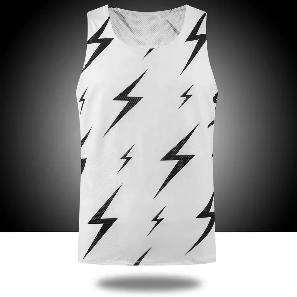 OEM Men Fashion Sleeveless Singlets Elastic Sports Fitness Running Marathon Vest Tank Tops