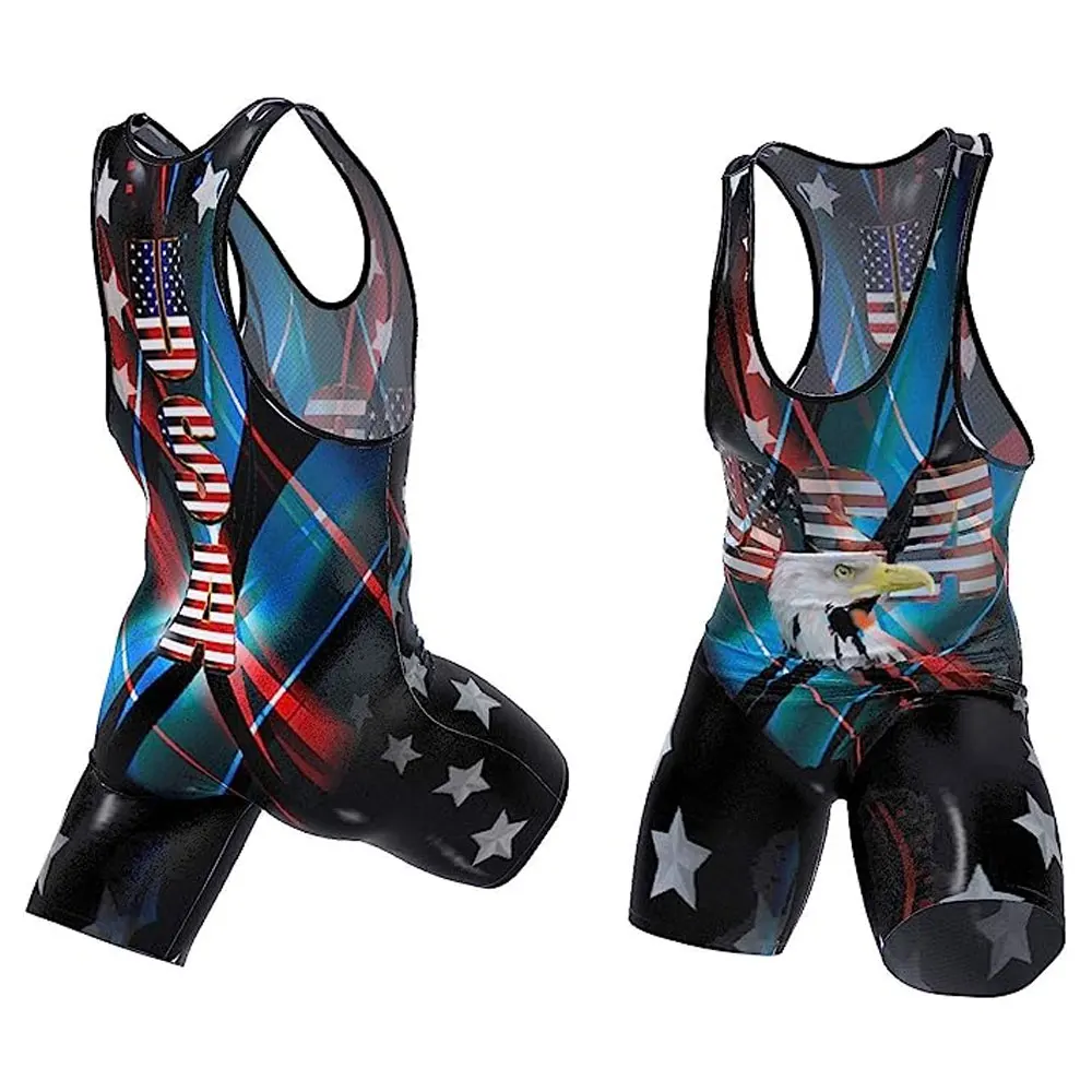 Custom Wholesale Plus Size Adults Youth Wrestling-uniform Powerlifting Custom Tights Clothes Wrestling Singlets