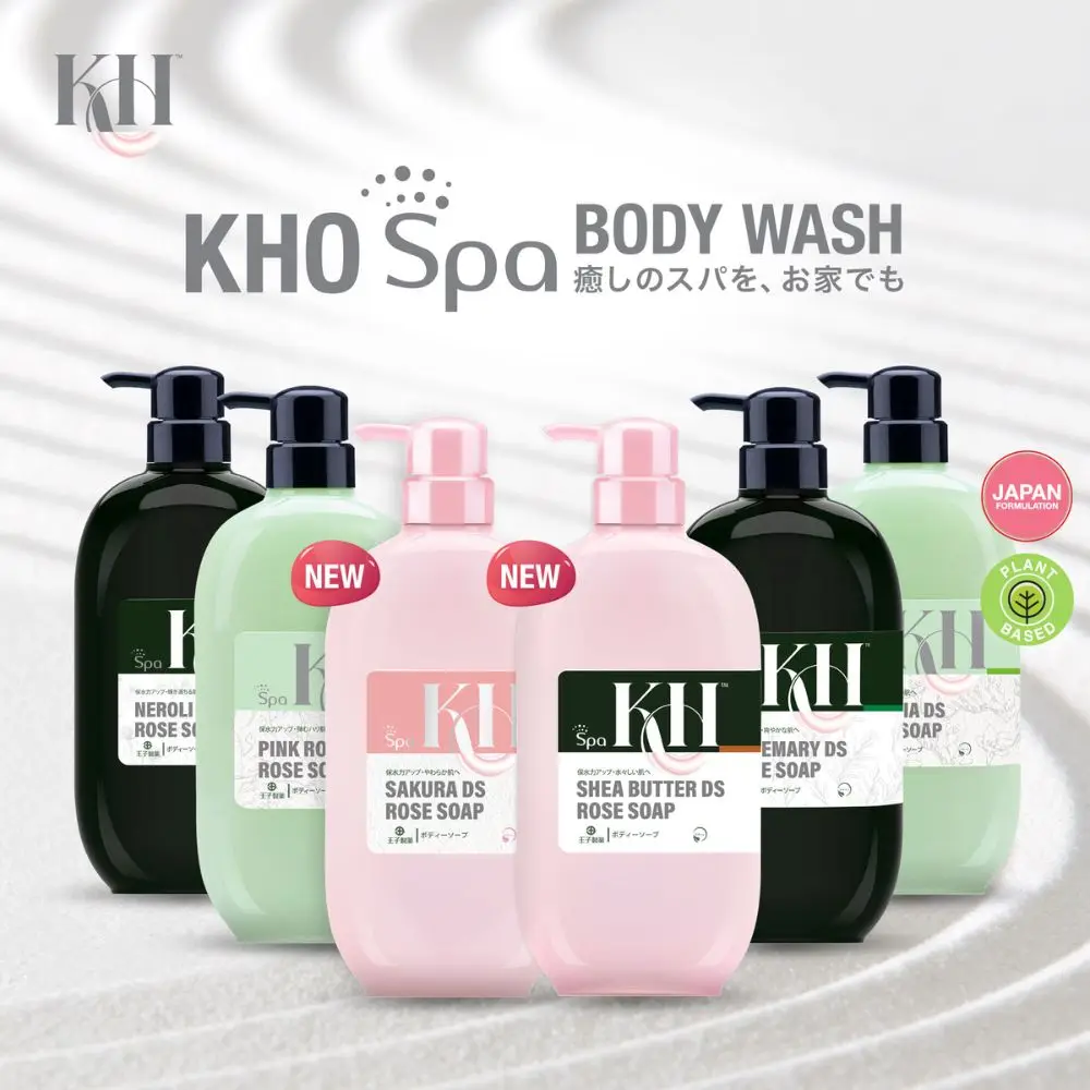 New Plant-based Ingredient Men & Women KHO Sakura DS Rose Scent Soap Body Wash 680ml For Keeping Skin Moisturised and Supple