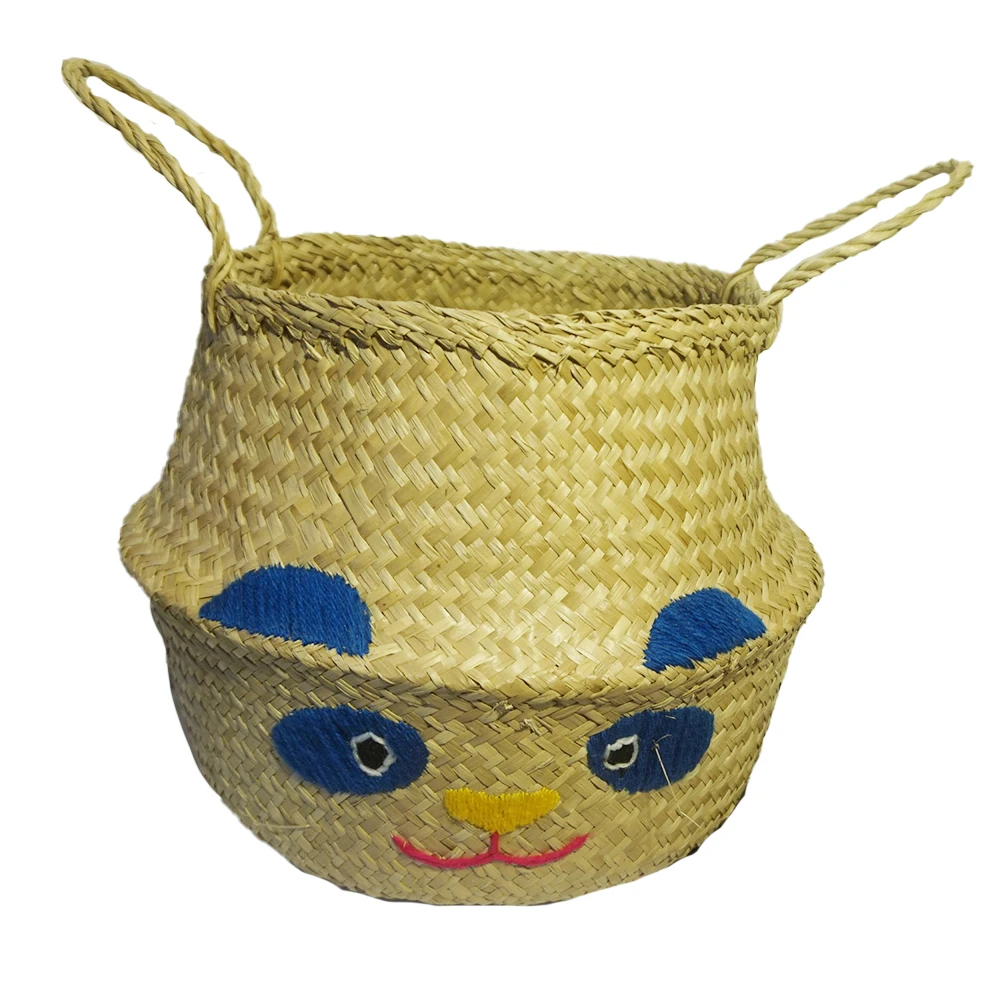 Seagrass belly basket Pot Laundry straw woven Wicker basket storage seagrass baskets made in Vietnam