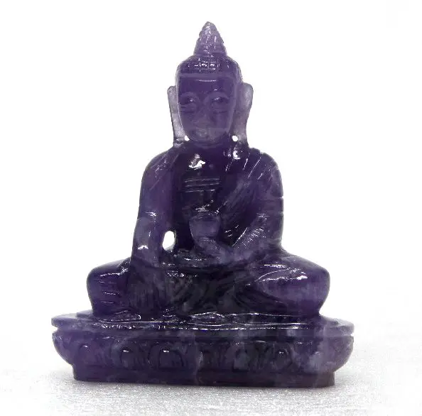 Natural Amethyst Buddha Statue Ganesha Figurine Sculpture Handcrafted Chakra Style Engraving Piedras Naturales Healing Crystal