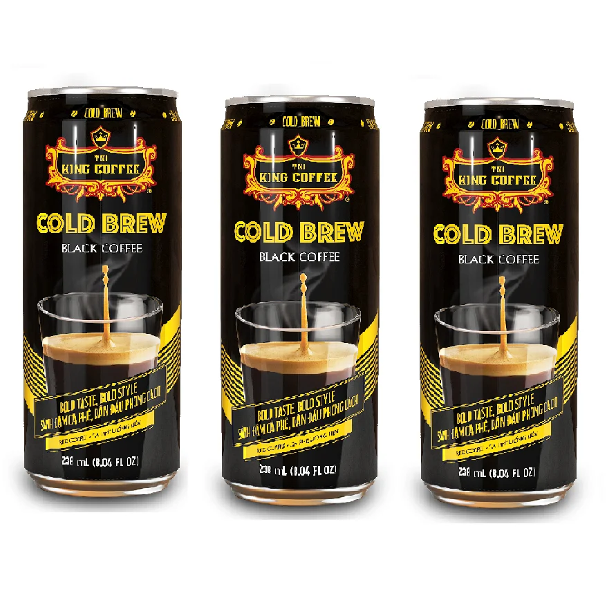 KING COFFEE-хорошего вкуса холодное пиво черная кофейная банка 238 мл известный вьетнамский кофе собственной торговой марки готовый к употреблению опт