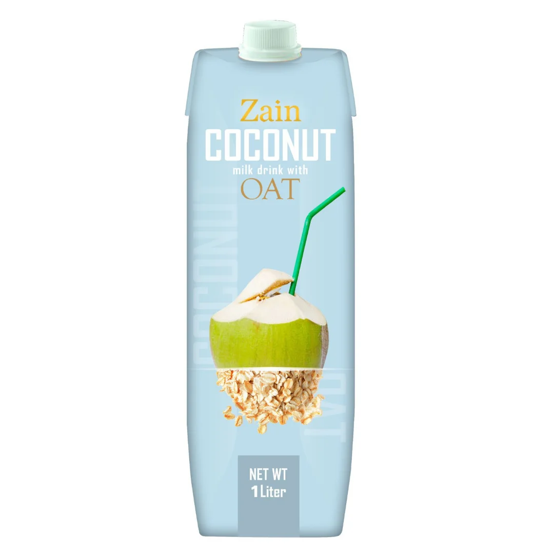 Zain Coconut plant-Based Oat milk soft drink beverage sterilized Ready to ship of Ajintai Ajintaizen New arrival UHT te tra Pack
