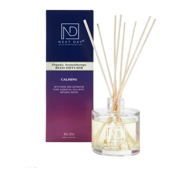 Home decor natural Rattan Sticks  glass bottle reed diffuser With aroma essential oil wholesale