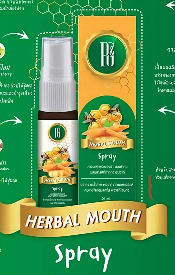 High Quality Herbal Mouth Spray Organic Anti-Inflamatory Ingredients Natural Extract For Refesh Breath Products of Thailand