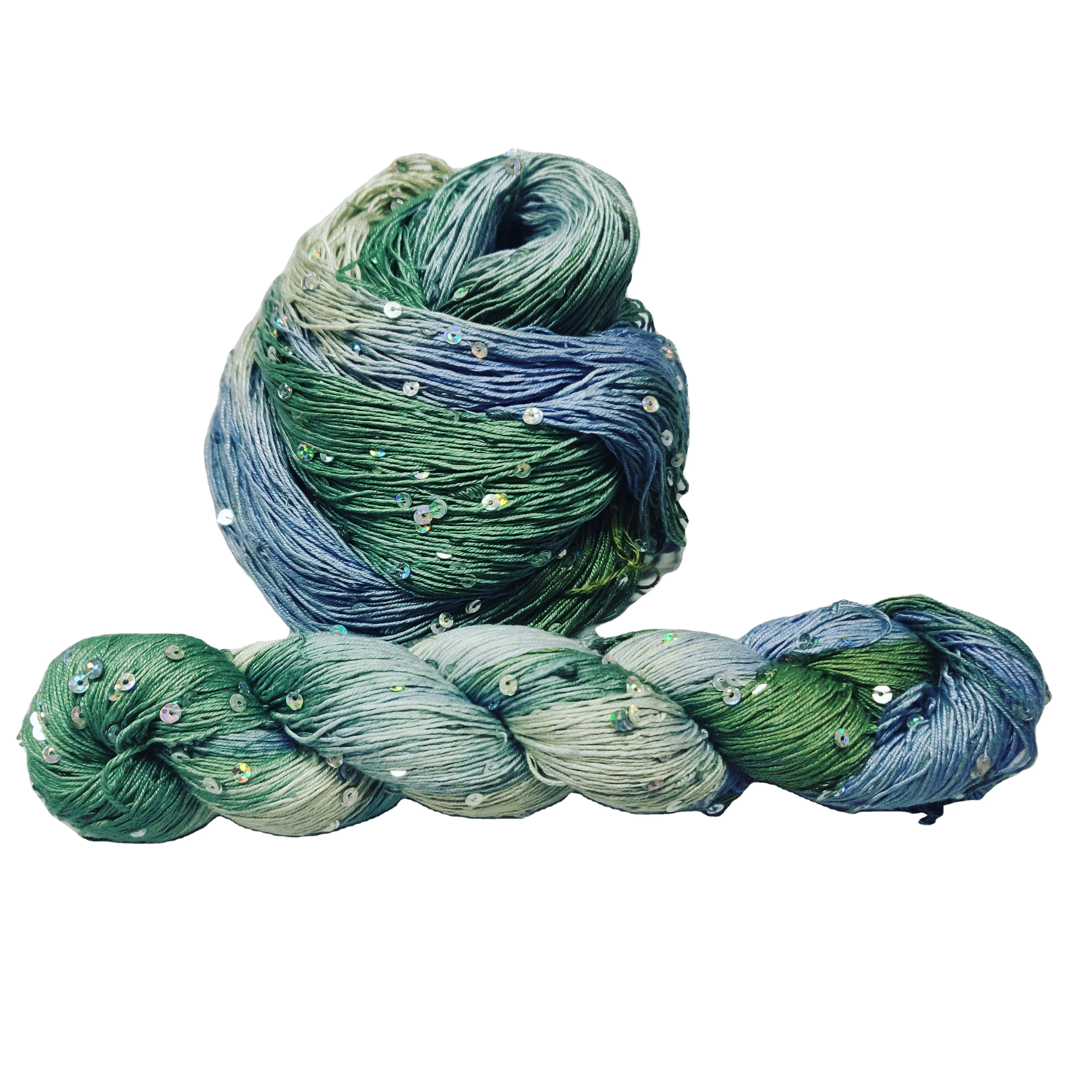 embellished Yarn beaded silk yarn Natural Mulberry Weaving Knitting High Quality Wholesale Ring White Anti Technics Style Hand