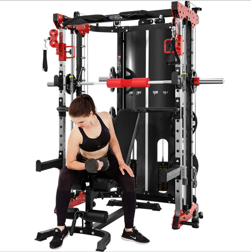 Factory Price Hot Sale Gym and home Use Fitness Equipment Smith Machine Squat rack For Fitness
