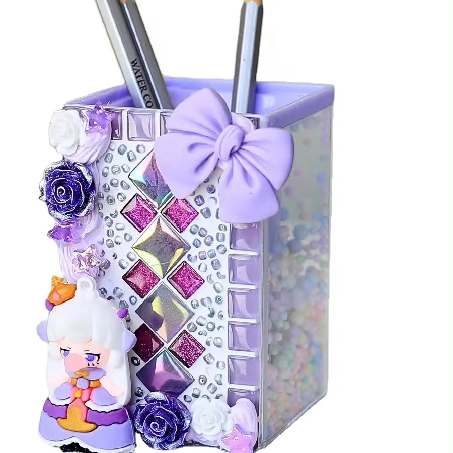 Top Quality Handcrafted Customized Colorful Wooden Mop Inlay Pen Holder For Gift And Craft Offices Home Restaurants School