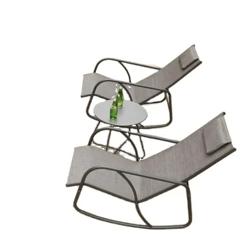 Hot-selling Knock Down Structure Full Steel Rocking Chair of 3PCS