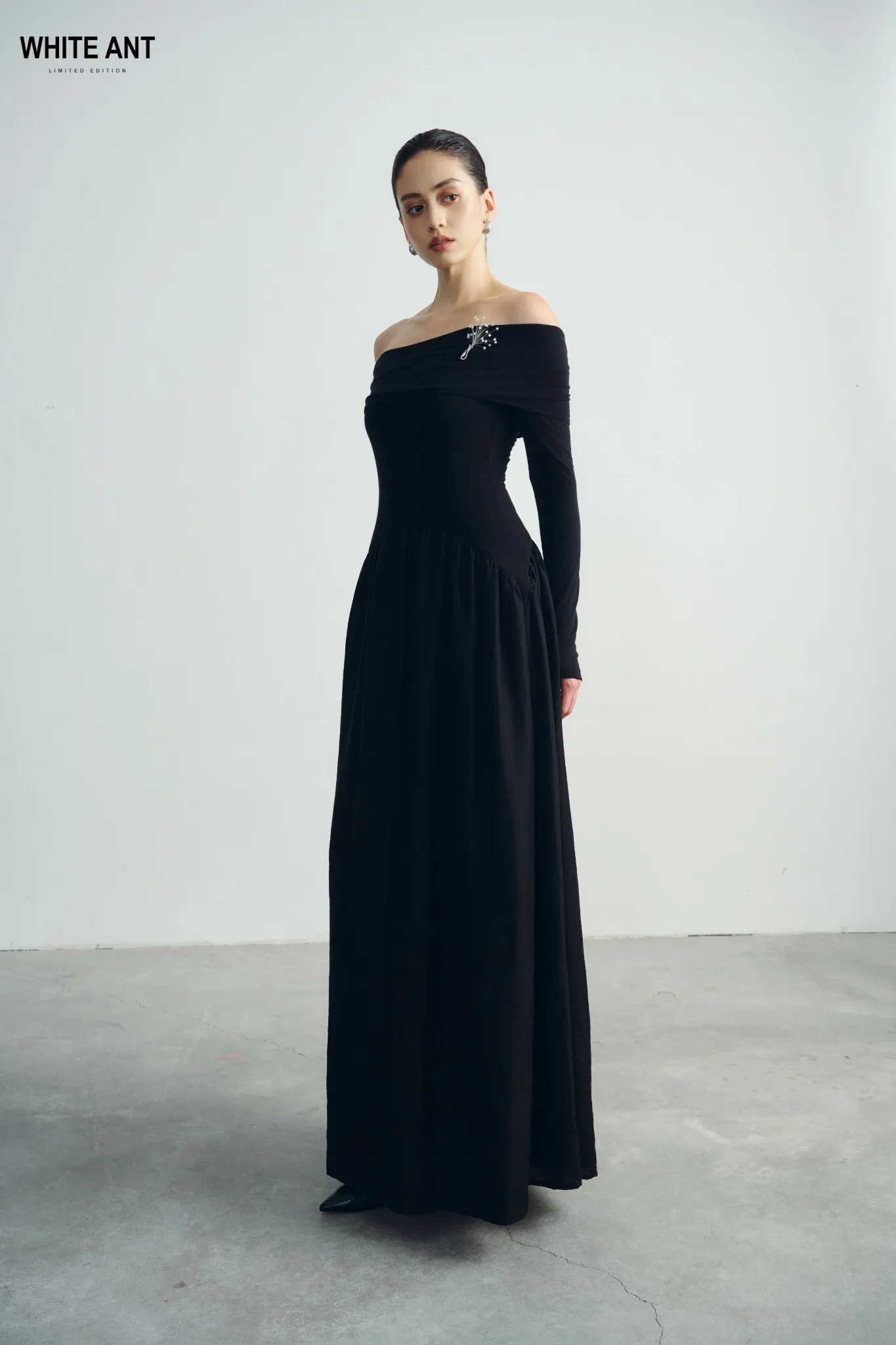 Good Fabric 70% Tencel 30% Wool WHITE ANT Manufacturers & Design Clothes Women Elegant Long Dresses Women Sexy DEMPSEY DRESS