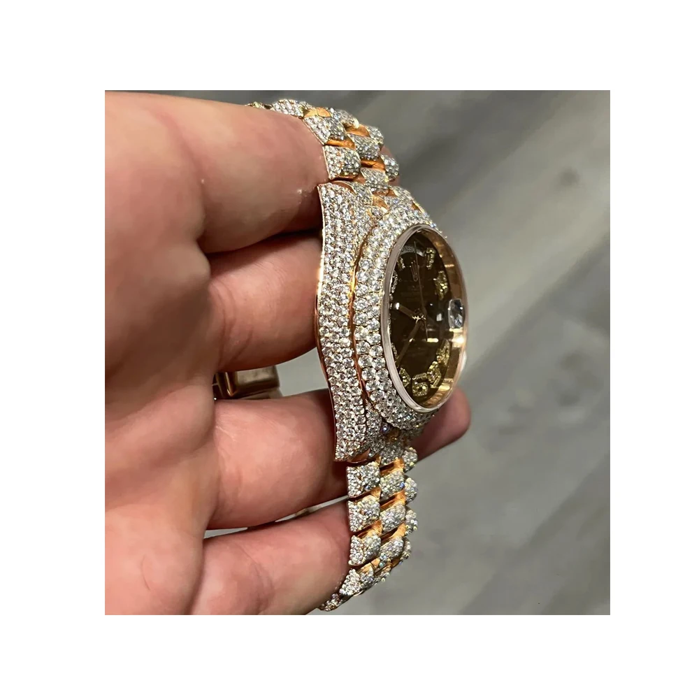 Buy VVS1 Moissanite Diamond Watch, 26 CT  Automatic Movement Watch For sell At Affordable Price