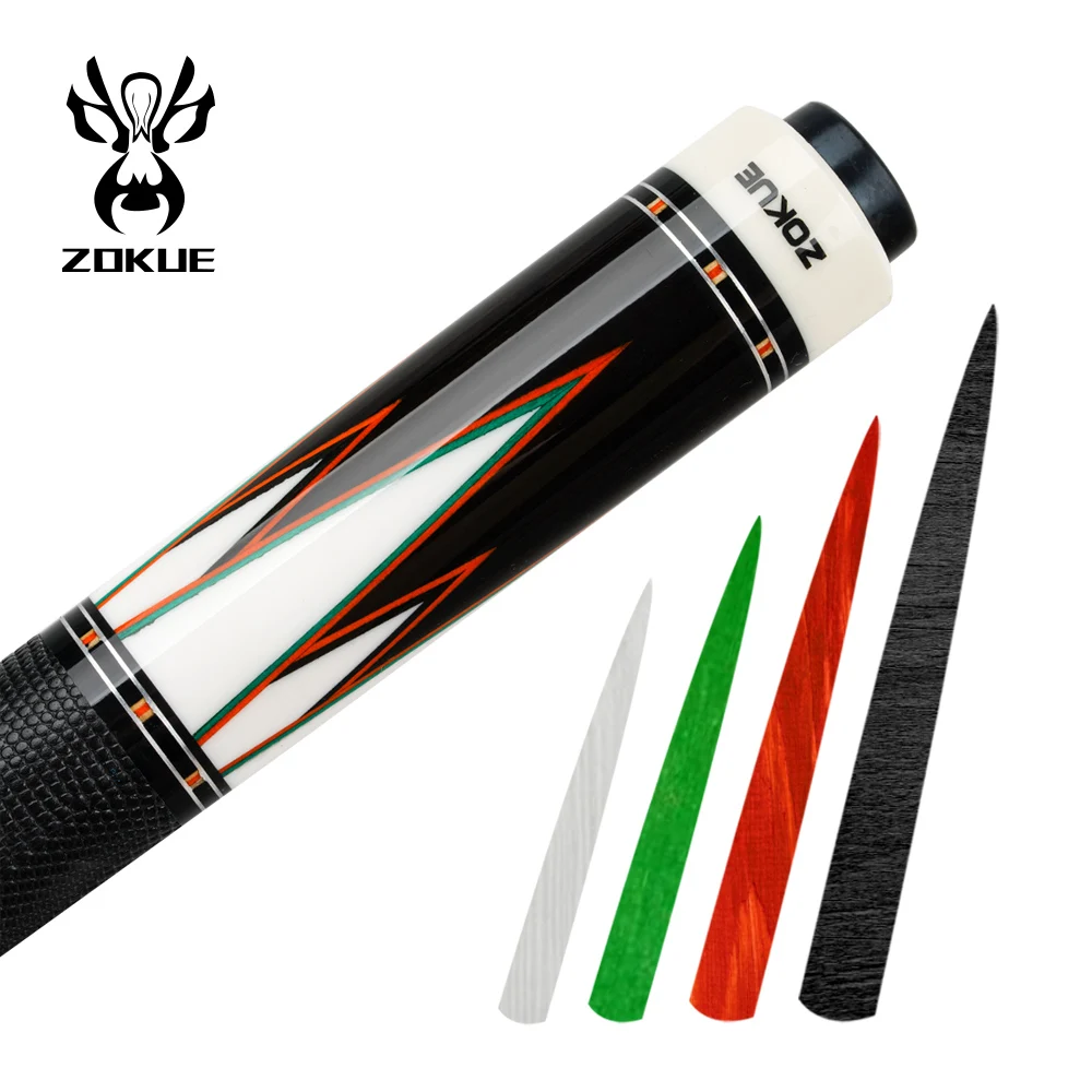 ZOKUE Pool Cue Real Wood Inlay Professional Stick 12.2-12.5mm Genuine Leather Radial Joint Kit Precious Wood Billar Cue