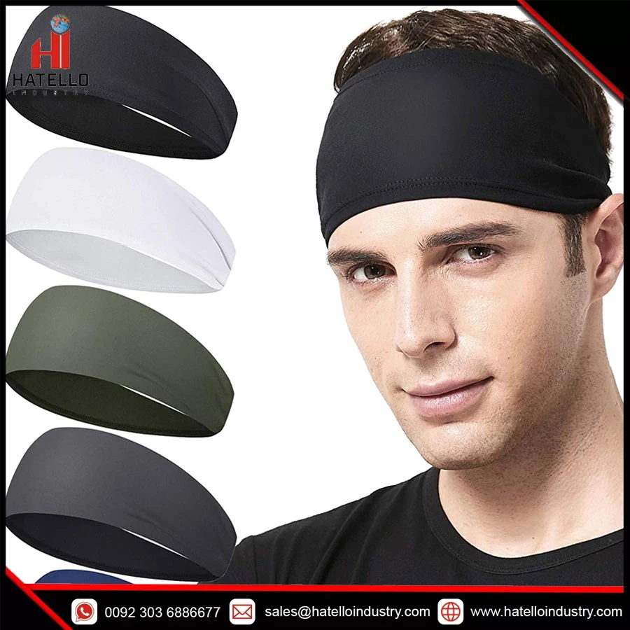 Mens Running Headband Mens Sweatband Sports Headband for Running Cycling Basketball Yoga Fitness Workout Stretchy Unisex