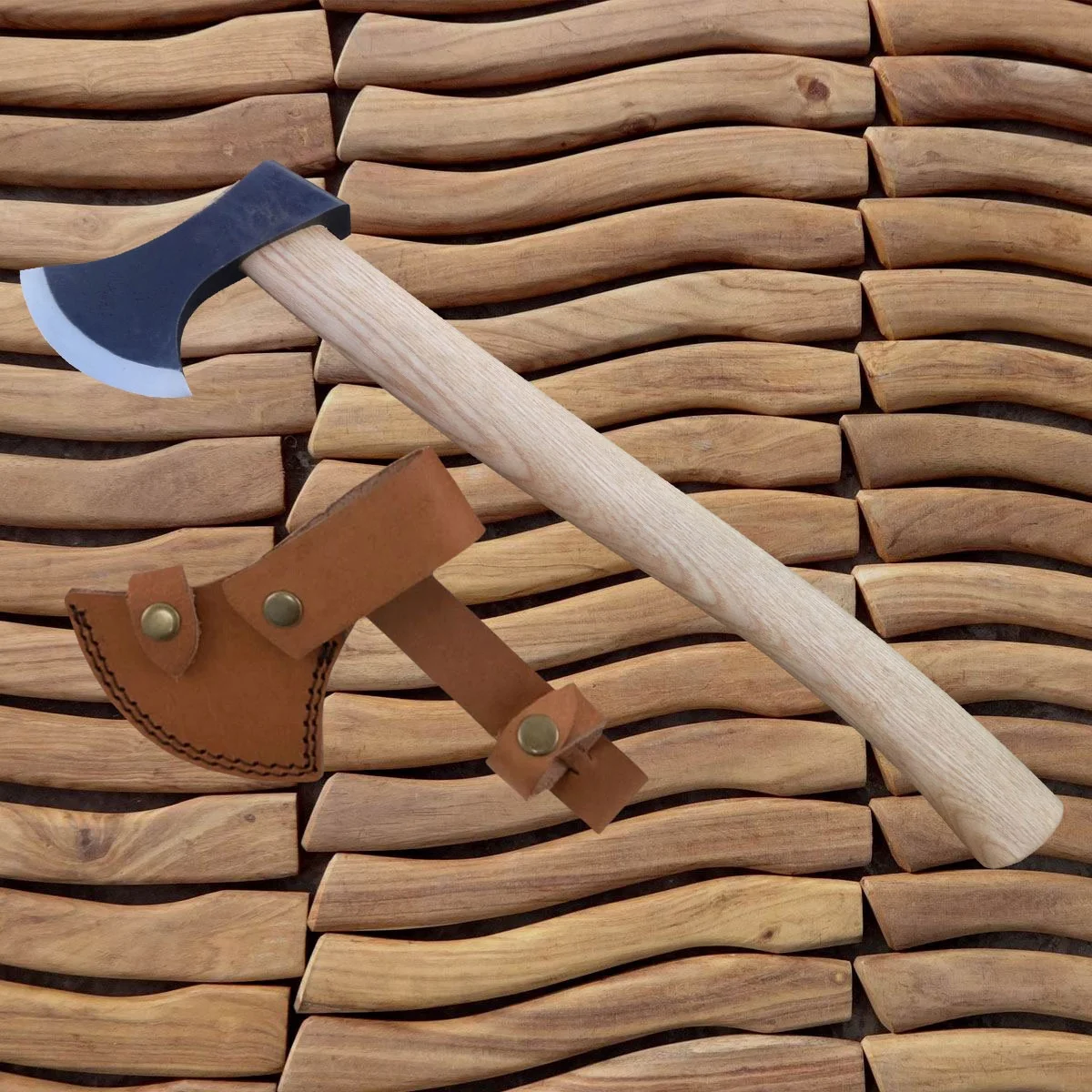 Professional Handmade Viking Axe Industrial Grade Camping Axe Carbon Steel Stainless Steel Leather Cover Felling Nordic Usage