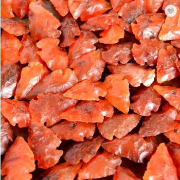 Carnelian Arrowhead Gemstone Carving Stone Arrowhead Carnelian Stone For Jewelry Making Arrowhead Gems