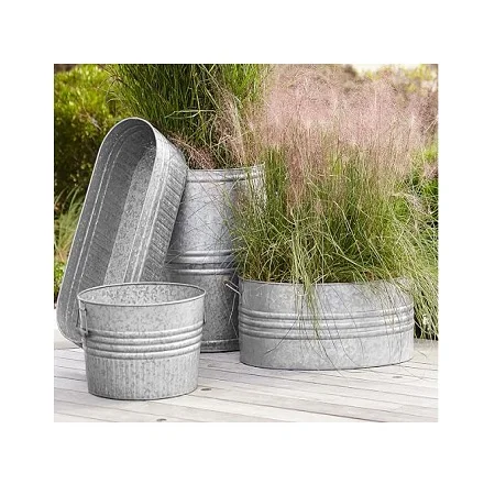 Newest Design Galvanized Plants Planter Customized Size and Shape Tin Planter at Reasonable Price Planter