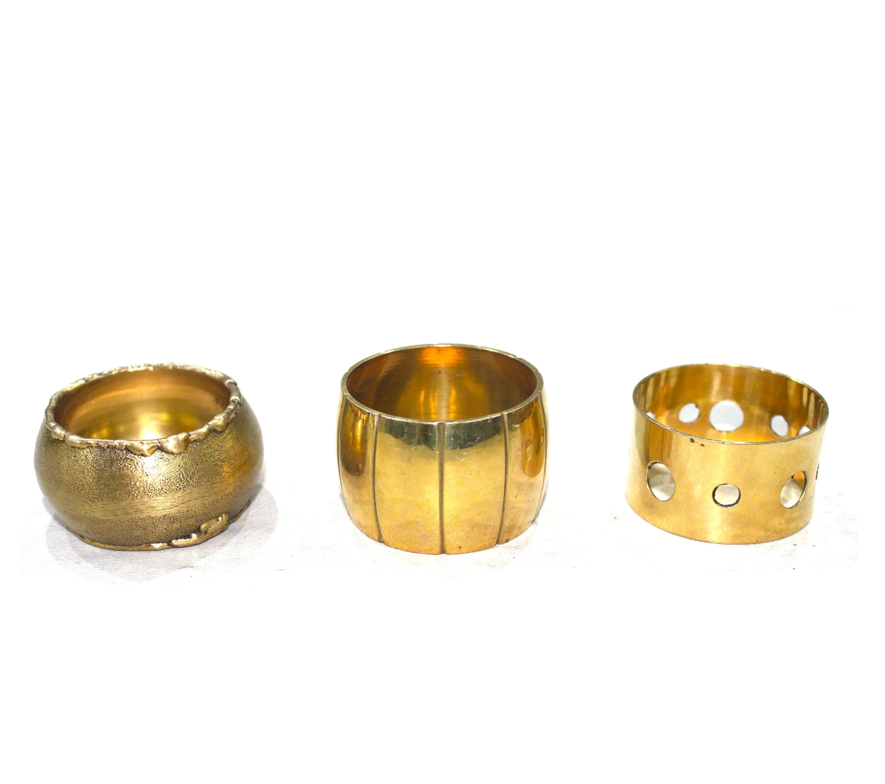 Unique Design Brass Gold Plated Napkin Ring Customized Logo and Napkin Holder for Weddings and Tables Metal Product