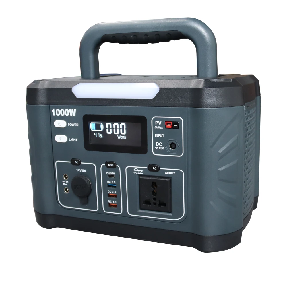 SZSSTH 500W 1000W Camping Rv Power Bank Energy Storage System Solar Generator 1000Wh Lithium Battery Portable Power Station