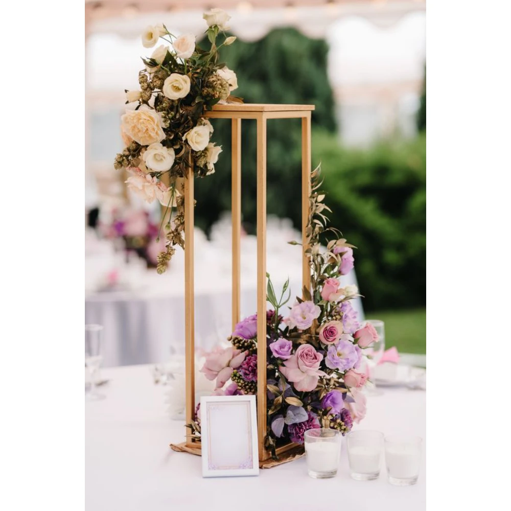 New Design Decorative Metal Centerpiece Flower Display Stand For Wedding Party Event Backdrop Decoration Supplies