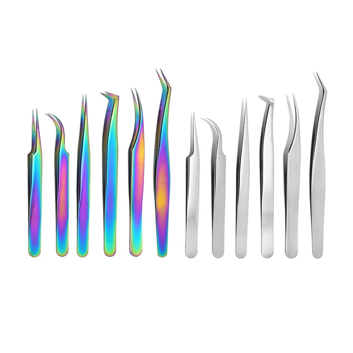 Stainless Steel Professional Individual Sharp Eyelash Extension Russian Volume Tweezers