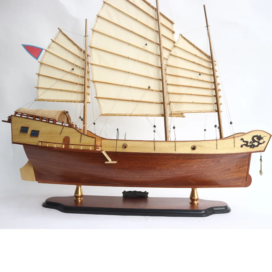 RED DRAGON CHINESE TALL SHIP  HIGH QUALITY 100 % HANDMADE_ WOODEN HANDICRAFT MODEL BOAT MADE IN VIETNAM _NEW PRODUCT